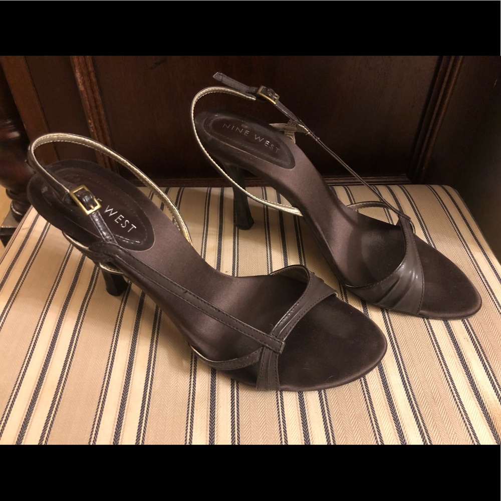 Brown Leather Strappy Heals